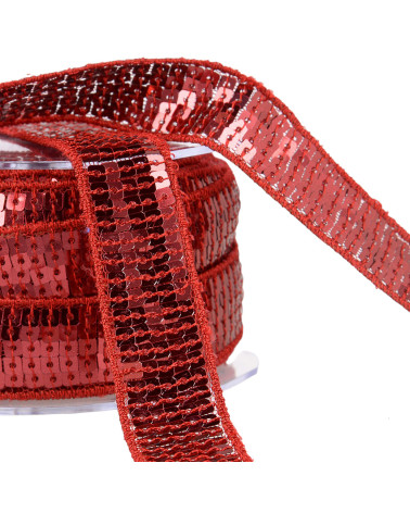 Plum purple sequin braid per meter