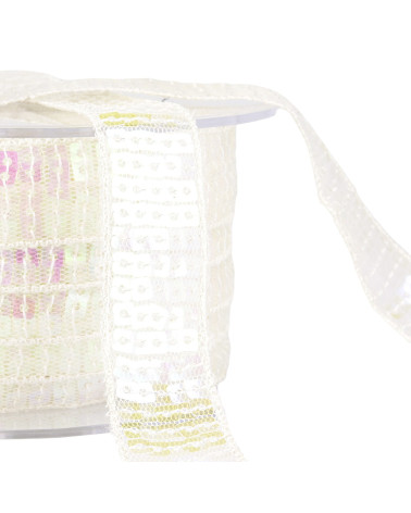 Pale pink sequin braid per meter