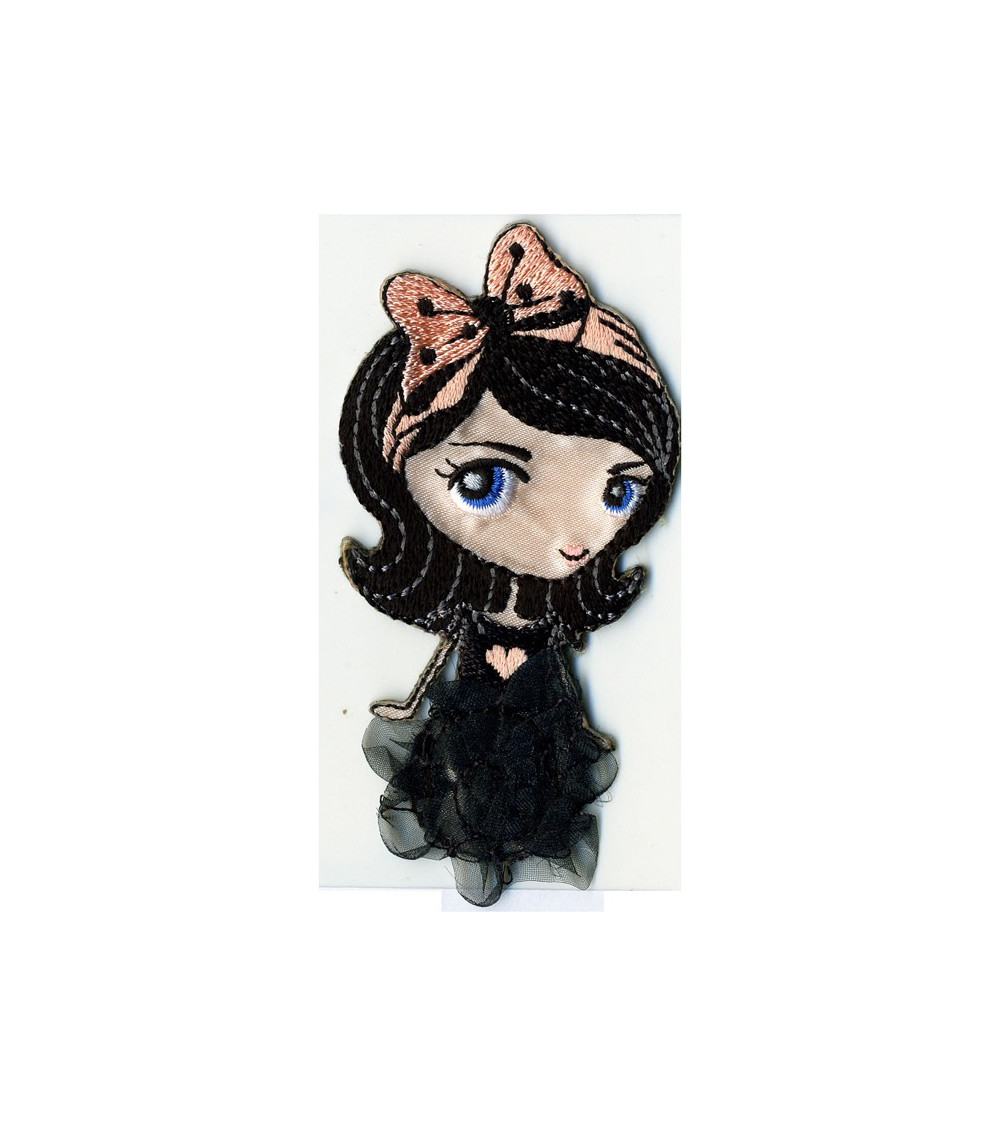Set of 3 iron-on doll badges