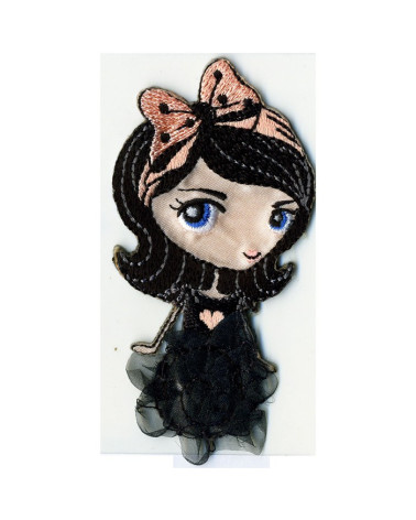 Set of 3 iron-on doll badges