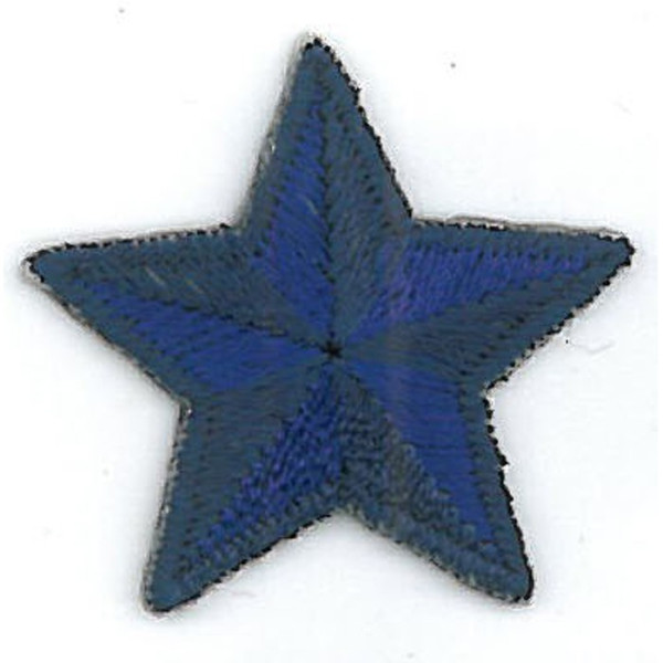 Lot de 3 écussons thermocollants étoile bleu 3cm