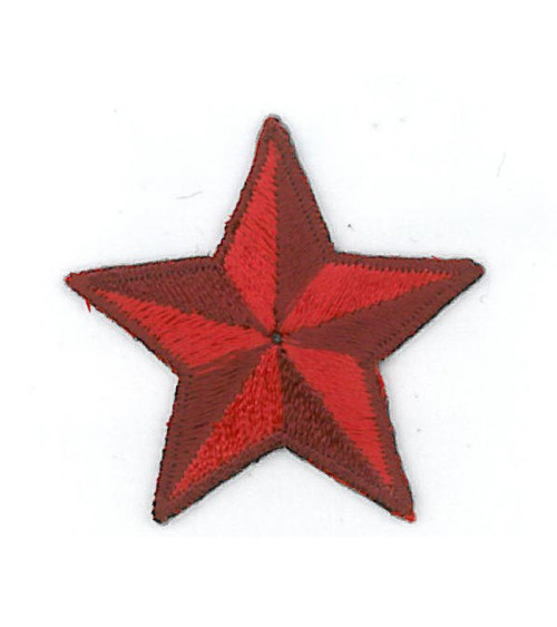 Set di 3 toppe termoadesive stella rossa 3,5 cm