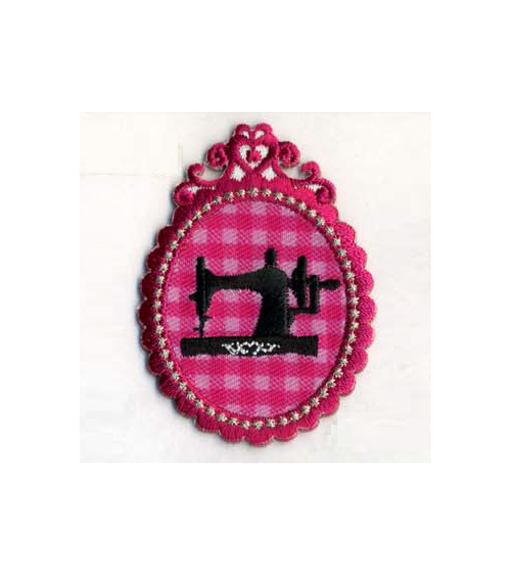 Set of 3 badges Set of 3 lady sewing machine boutique badges