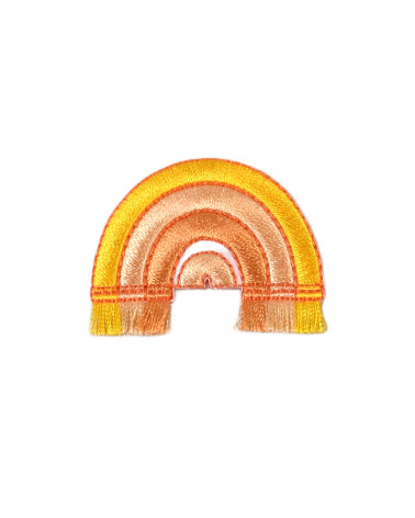Set of 3 weather patches with rainbow fringes 4cm x 3.2cm