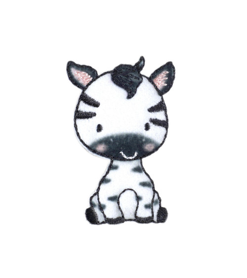 Set of 3 small animal zebra patches 2.7cm x 4cm