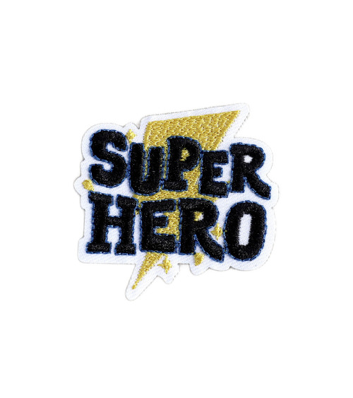 Set of 3 superhero message patches 4.2cm x 4.8cm