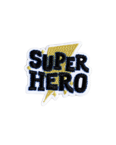 Set of 3 superhero message badges 4.2cm x 4.8cm