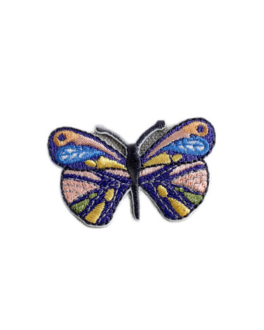 Set of 3 colorful purple butterfly patches 4cm x 2.5cm