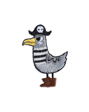 Set of 3 small pirate seagull animal patches 2.2cm x 4cm