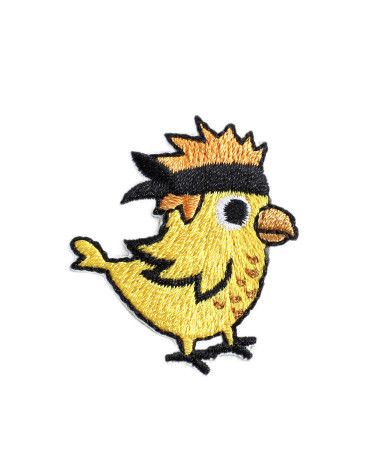 Set of 3 small animal badges chick headband black 3.3cm x 3.8cm