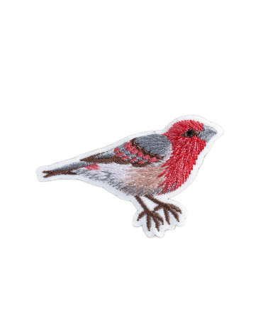 Set of 3 fluorescent pink bird badges 5cm x 3.5cm