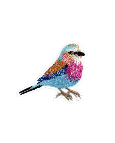 Set of 3 turquoise bird badges 3.8cm x 3.5cm
