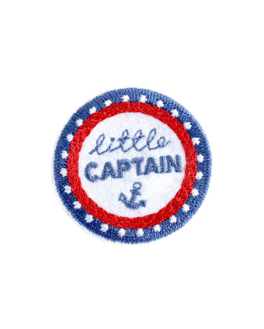 Set of 3 little captain sailor badges 3.5cm x 3.5cm