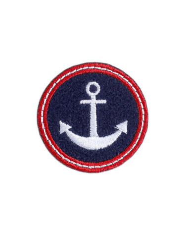 Set of 3 marine anchor badges 3.5cm x 3.5cm