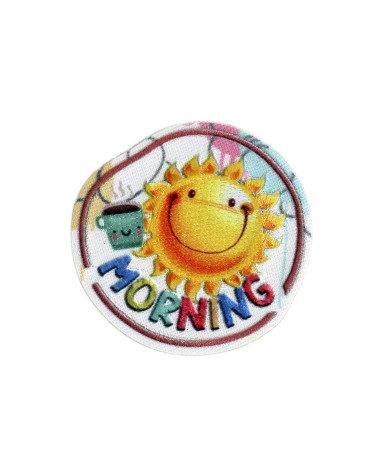 Set of 3 morning school badges 4.8cm x 4.8cm