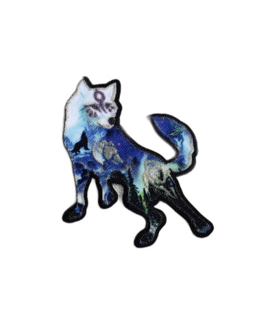 Set mit 3 fantastischen Tierwolf-Aufnähern, 4,5 cm x 7 cm