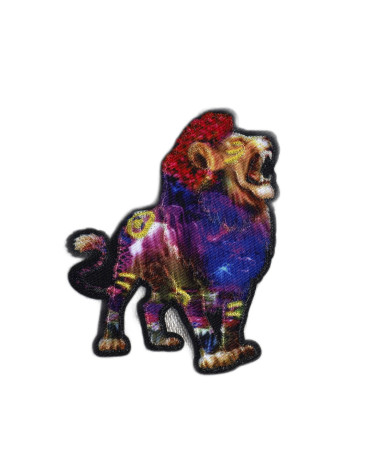 Set of 3 fantastic animal lion badges 5cm x 6.5cm