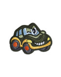 Lot de 3 écussons  transports rigolos voiture verte 5,5cm x 4cm