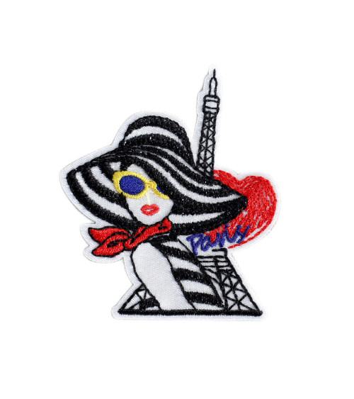 Set of 3 Paris fashion women's badges 5cm x 5.7cm