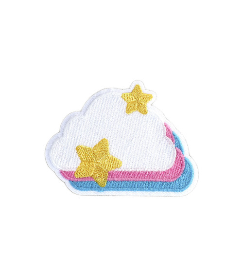 Lot de 3 écussons nuage 6cm x 4,5cm