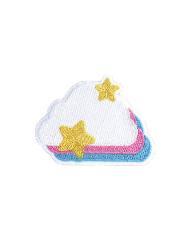 Set of 3 cloud patches 6cm x 4.5cm