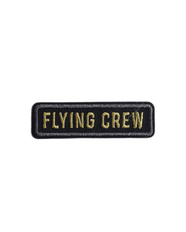 Lot de 3 écussons avion flying crew noir 5,5cm x 1,6cm