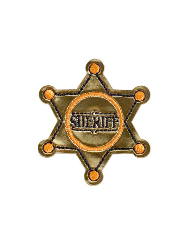 Goldenes Sheriff-Sternabzeichen, 3,8 cm x 3,8 cm
