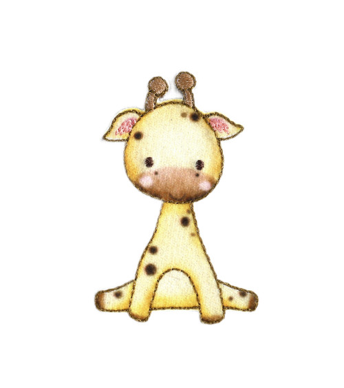 Giraffe small animal badge 3.2cm x 5.3cm