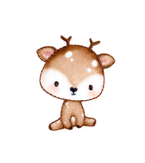 Ecusson petits animaux cerf 3,8cm x 4,5cm