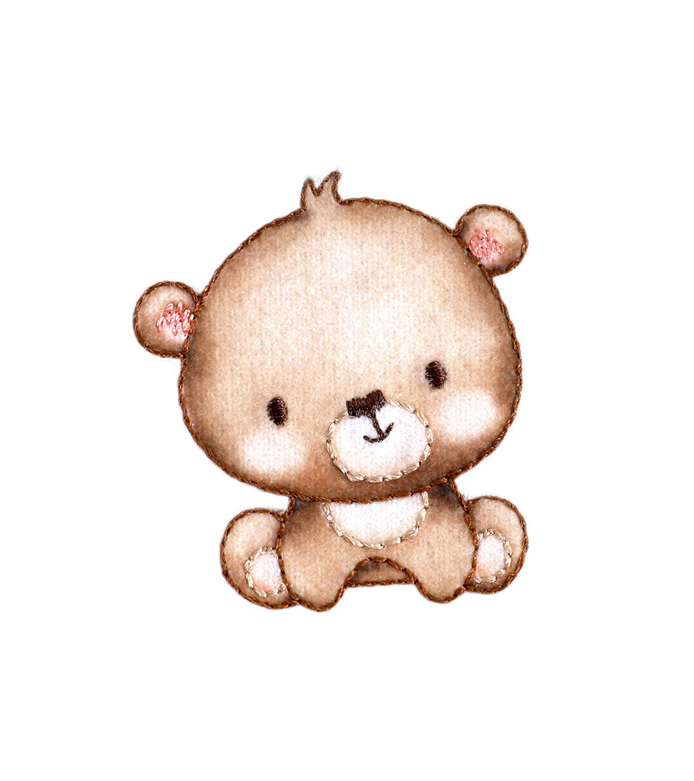 Small bear animal badge 4cm x 4.5cm