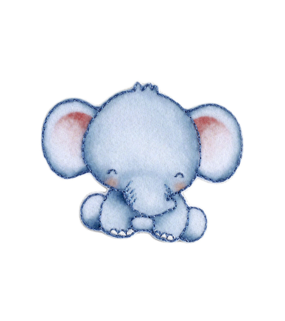 Ecusson  petits animaux éléphant 5cm x 4cm