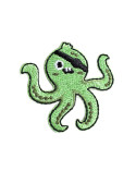 Ecusson petits animaux pieuvre pirate bandeau sur l\'œil 4cm x 4cm