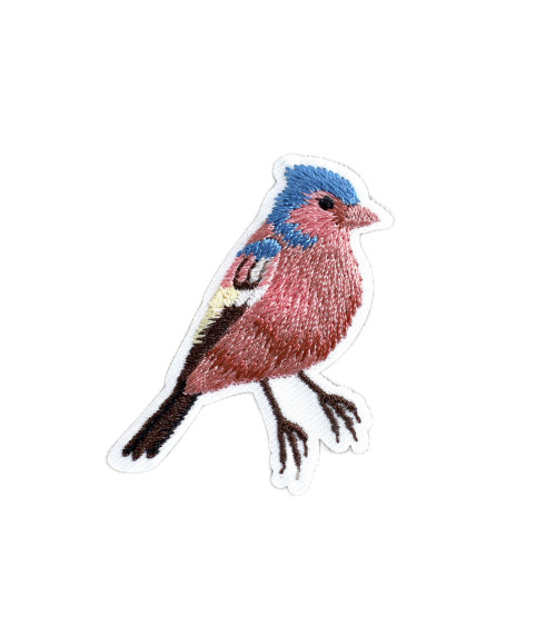 Ecusson  oiseau rose 3,5cm x 5cm