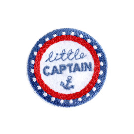 Ecusson marin little captain 3,5cm x 3,5cm