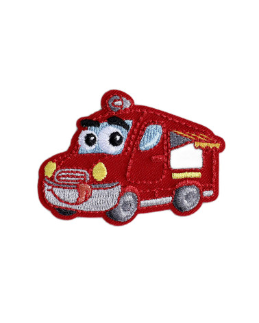 Ecusson  transports rigolos camion de pompi 6cm x 4,3cm