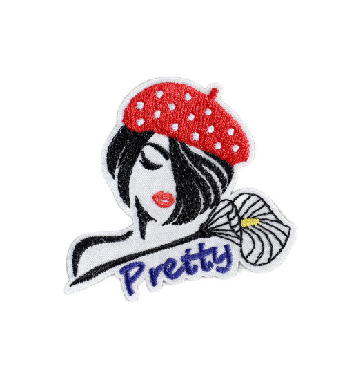 Ecusson femme mode fashion pretty 5cm x 4,5cm