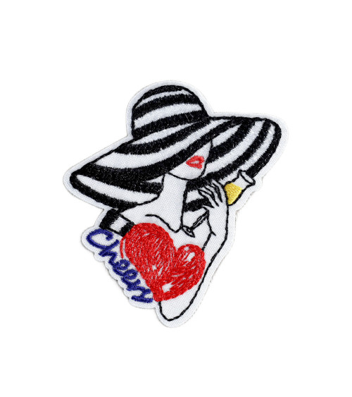 Distintivo da donna alla moda e allegro 5,2 cm x 5,6 cm