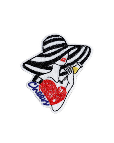 Fashion cheery women's badge 5.2cm x 5.6cm