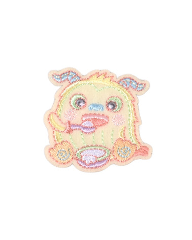 Ecusson  monstre rigolo monstre qui man 4cm x 4cm