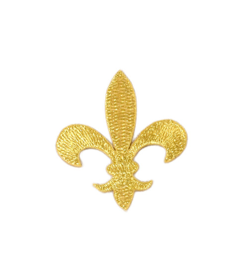 Goldenes Fleur-de-Lys-Abzeichen 3,5 cm x 4 cm