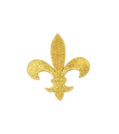 Ecusson fleur de lys or 3,5cm x 4cm