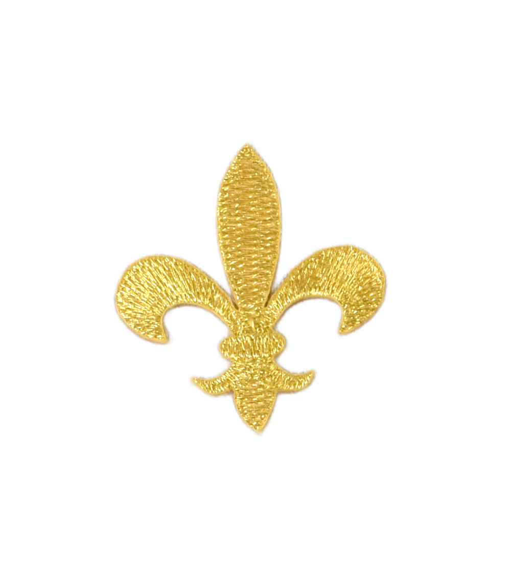 Ecusson fleur de lys or 3,5cm x 4cm