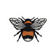Ecusson abeille 5,5cm x 3,5cm