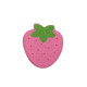 Ecusson fraise rose 5cm x 5,7cm