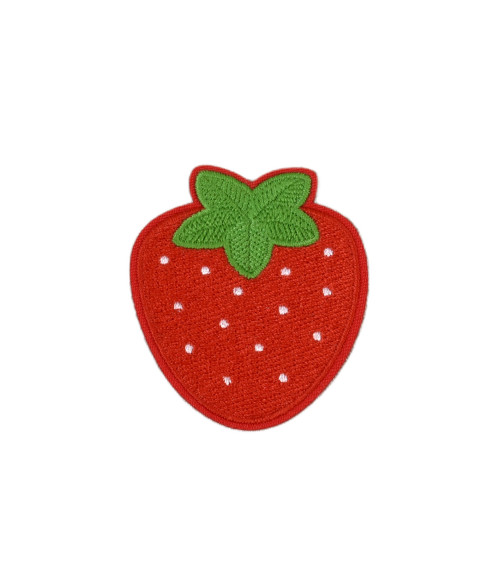 Ecusson fraise rouge 5cm x 5,7cm