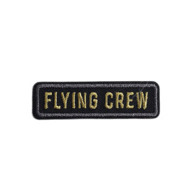 Ecusson avion flying crew noir 5,5cm x 1,6cm
