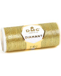 Bobine fil 35m DMC diamant métallisé monobrin broderie et point de croix or foncé