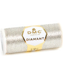 Bobine fil 35m DMC diamant métallisé monobrin broderie et point de croix argent