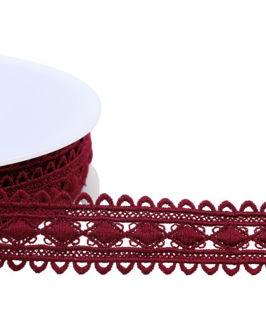 13.5m spool guipure diamonds 30mm plum purple