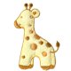 Lot de 3 écussons thermocollants girafe pour enfant